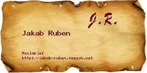 Jakab Ruben névjegykártya